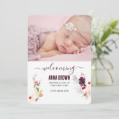 ELEGANT BLOEMGROEN, SINAASAPPEL, ROOD & WIJN BABY KAART (Staand voorkant)