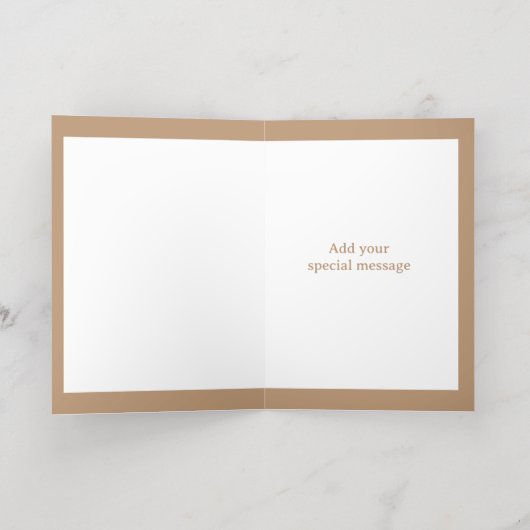 Elegant Bloemhart Gepersonaliseerde Folie Kaart (Binnenlaag)