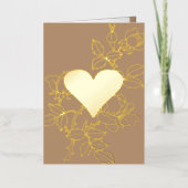 Elegant Bloemhart Gepersonaliseerde Folie Kaart (Voorkant)