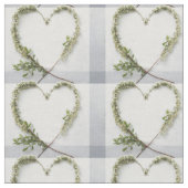 Elegant bloemhart rustige berk gingham stof (Close Up)