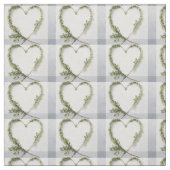 Elegant bloemhart rustige berk gingham stof (Swatch)