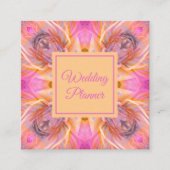 Elegant bloemig Abstract Vierkante Visitekaartje (Voorkant)