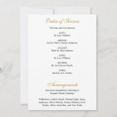 Elegant Bloemig Afdrukbaar Funeral Program Aankondiging (Achterkant)