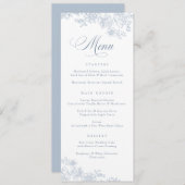 Elegant bloemig  blad botanisch menu (Voorkant / Achterkant)