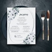 Elegant bloemig Blauwgroen muntmenu