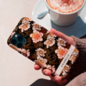 Elegant bloemig botanisch patroon monogram Case-Mate iPhone case