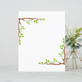 Elegant Bloemig Briefpapier (Staand voorkant)