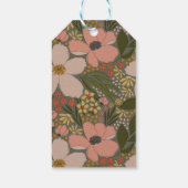 Elegant bloemig bruiloftsfeest cadeautag cadeaulabel (Achterkant)