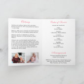 Elegant Bloemig Foto Herdenkingsprogramma Funeral Programma (Binnen)