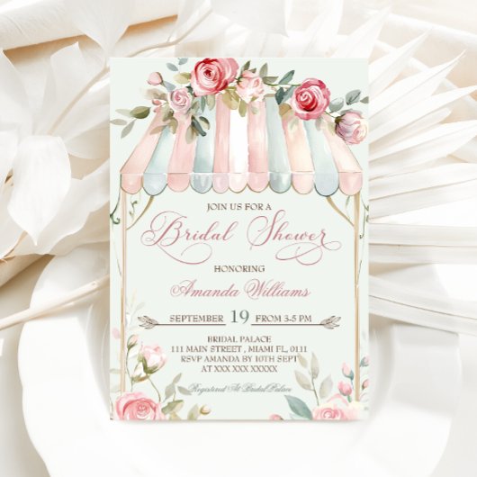 Elegant bloemig Frans Vrijgezellenfeest Kaart