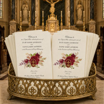 Elegant Bloemig Katholiek Latijnse Mis Huwelijkspr