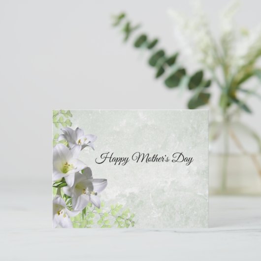 Elegant,Bloemig,Lelie Briefkaart (Staand voorkant)
