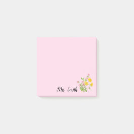 Elegant Bloemig Maatwerk Monogramontwerp Post-it® Notes