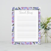 Elegant Bloemig Monogram Briefpapier (Staand voorkant)