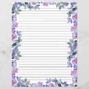 Elegant Bloemig Monogram Briefpapier