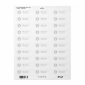 Elegant Bloemig Monogram Klassiek Retouradres Etiket (Full Sheet)