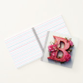 Elegant Bloemig Monogram Letter B Roze Roos Spiraa Notitieboek (Binnen)