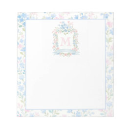 Elegant Bloemig Monogram Notitieblok