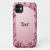 Elegant bloemig roze Lijst Case-Mate iPhone Case (Achterkant)
