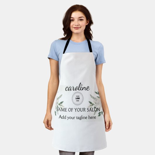 Elegant bloemig Schort (Gedragen)