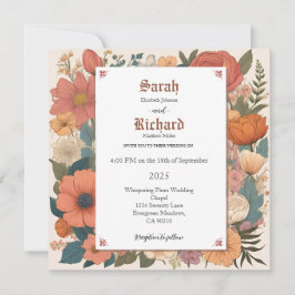 Elegant bloemig vintage ontwerp in pasteltinten kaart