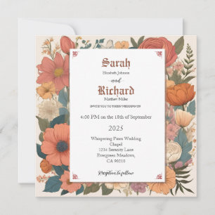 Elegant bloemig vintage ontwerp in pasteltinten kaart