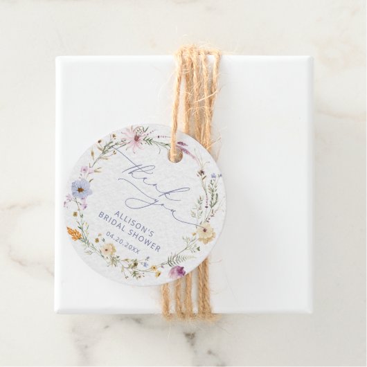 Elegant bloemig Vrijgezellenfeest dank u Bedankjes Labels (In situ)