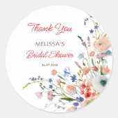 Elegant bloemig Vrijgezellenfeest dank u Ronde Sticker (Voorkant)