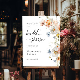 Elegant bloemig Vrijgezellenfeest welkom Poster