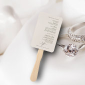 Elegant Bloemig Waterverf Bruiloftsprogramma Handwaaier