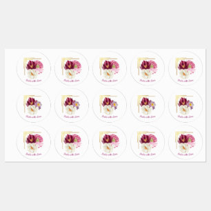 Elegant Bloemig Waterverf Verjaardag Voedsetlabel Labels