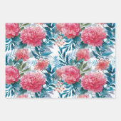 Elegant Bloemige Botanische Inpakpapier Vel (Voorkant)