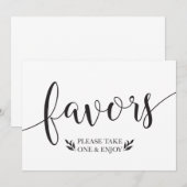 Elegant bloemige bruiloftfavorieten decoratie bord kaart (Voorkant / Achterkant)