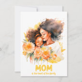 Elegant Bloemige Gelukkige Moederdag Feestdagenkaart (Voorkant)