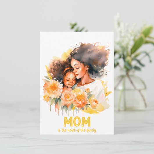 Elegant Bloemige Gelukkige Moederdag Feestdagenkaart (Staand voorkant)