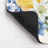 Elegant Bloemige Gepersonaliseerd Muismat (Hoek)