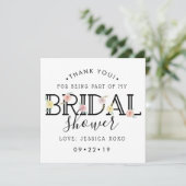 Elegant Bloemige Tuin Bruidsfeest Bedankt (Staand voorkant)