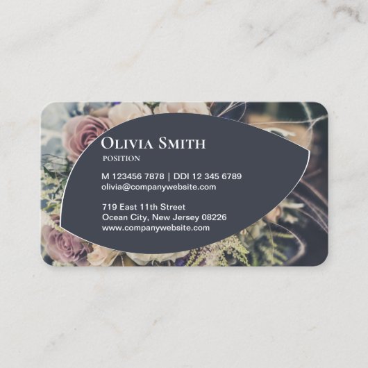 Elegant  Bloemist Visitekaartje Klantenkaartje (Voorkant)