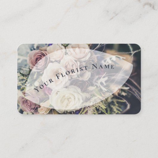 Elegant  Bloemist Visitekaartje Klantenkaartje (Achterkant)