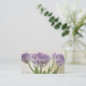 Elegant bloemistisch visitekaartje met bloemen (Staand voorkant)