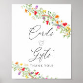 Elegant bloemkaartjes voor wilde bloemen en poster (Voorkant)