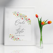 Elegant bloemkaartjes voor wilde bloemen en poster