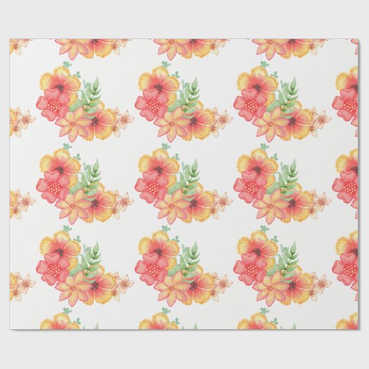 Elegant bloemkool cadeaupapier (Vlak)