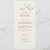 Elegant Bloemmos groen bruiloft Menu (Voorkant)