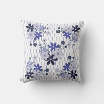 Elegant bloemmotief blauw paarse violet