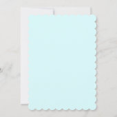 Elegant bloemmotief - Blauwgroen & wit Botanisch Kaart (Achterkant)