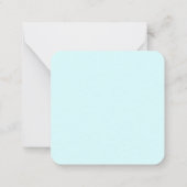 Elegant bloemmotief - Blauwgroen & wit Botanisch Notitiekaartje (Achterkant)