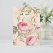 Elegant Bloemmotief Dank je voor het komen kaart (Staand voorkant)