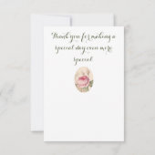Elegant Bloemmotief Dank je voor het komen kaart (Achterkant)