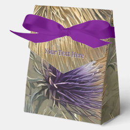 Elegant Bloemmotief Distel Patroon Ontwerp Bedankdoosjes